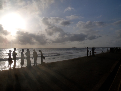 Beach outside Galle Face